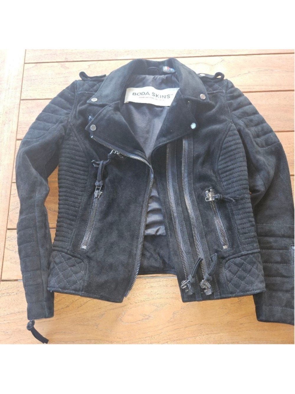 Boda Skin Kay Michaels Suede Jacket Size 2 - Picture 8 of 8